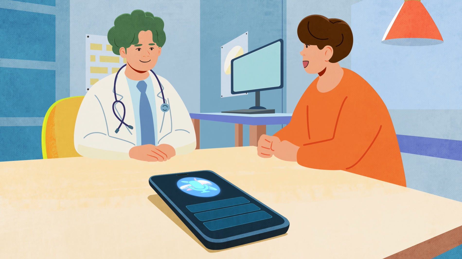 診察室の会話を音声認識